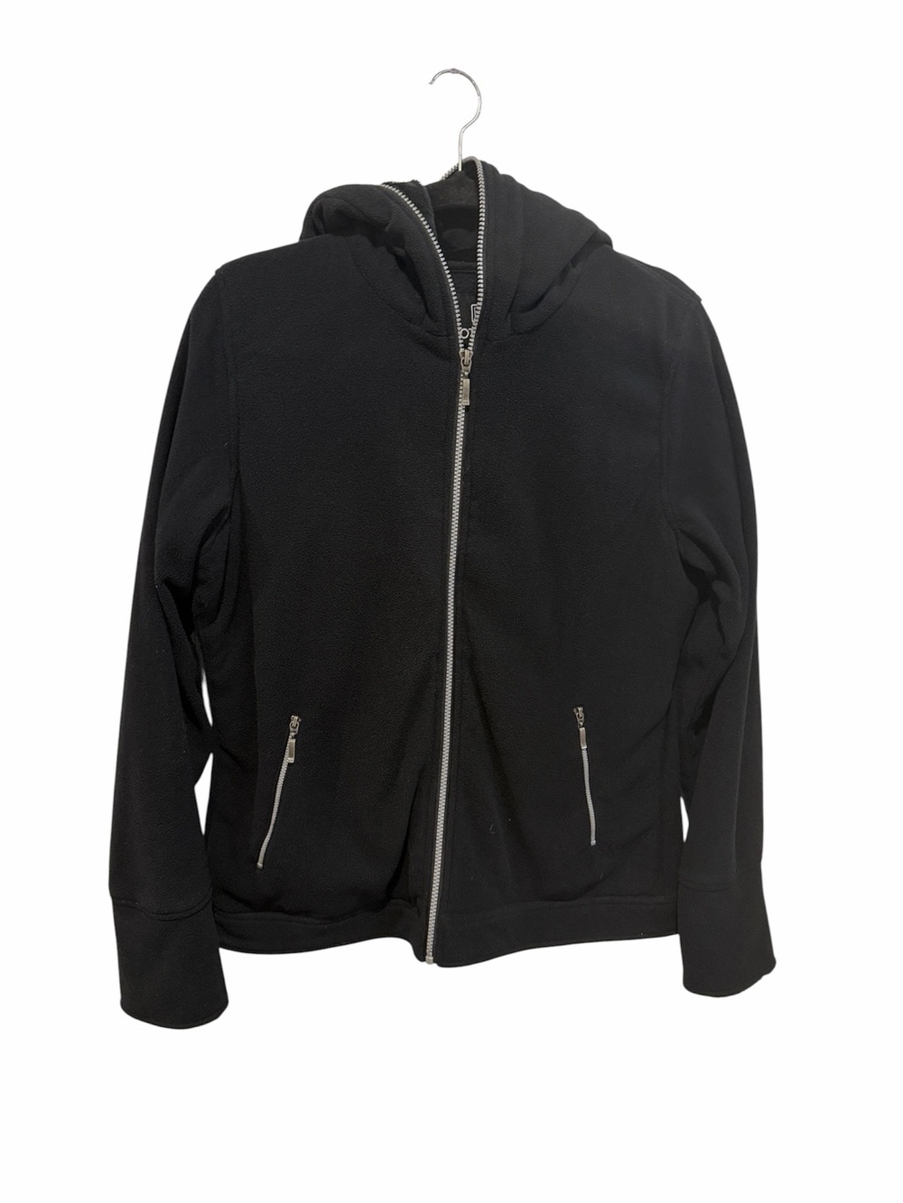 Scott e vest Chloe black fleece hoodie travel jacket size Large